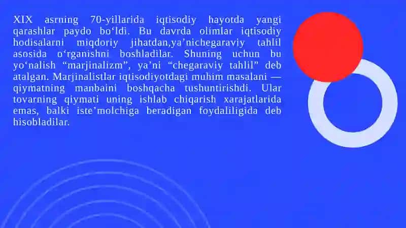 Marjinalizm ta'limoti va neoklassik iqtisodiy maktablar 3