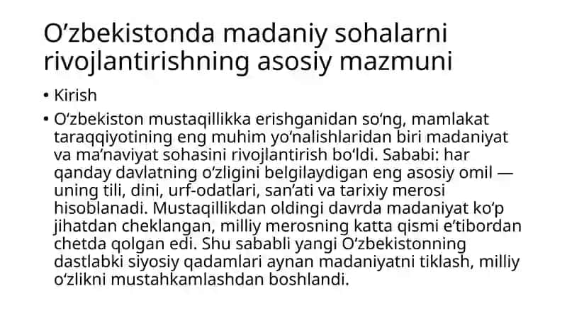 tarix prezintatsiya Madaniyat töğrisida 3