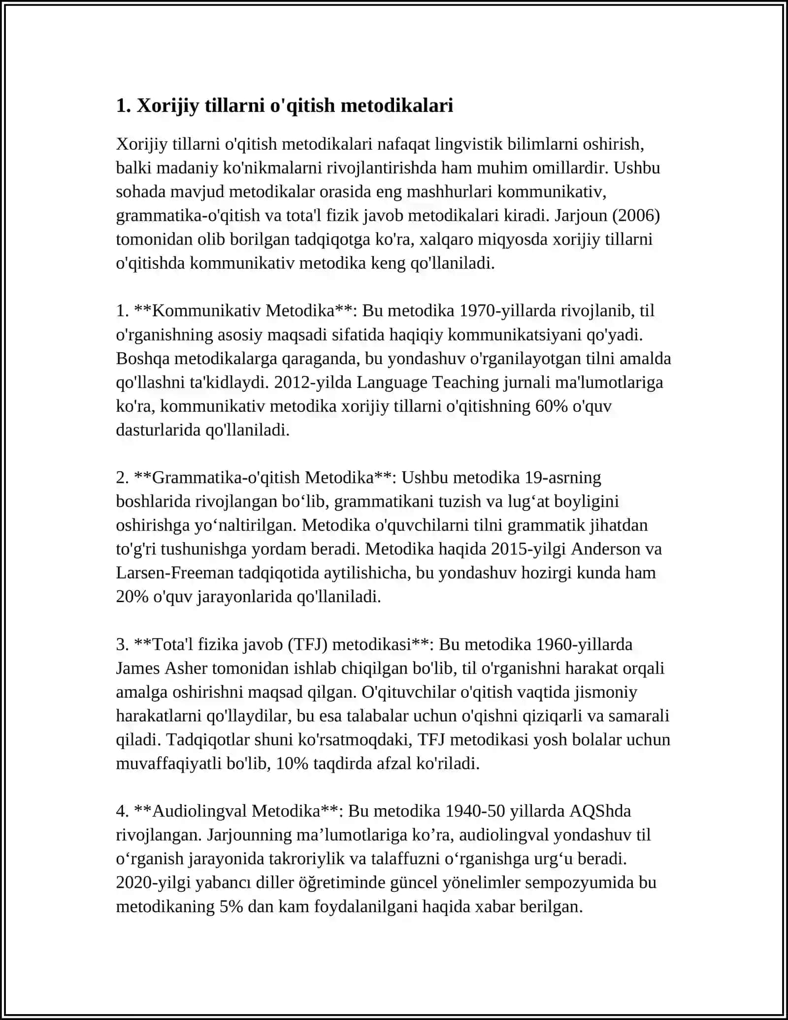 Xorijiy tillarni o'qitish metodikalari 3