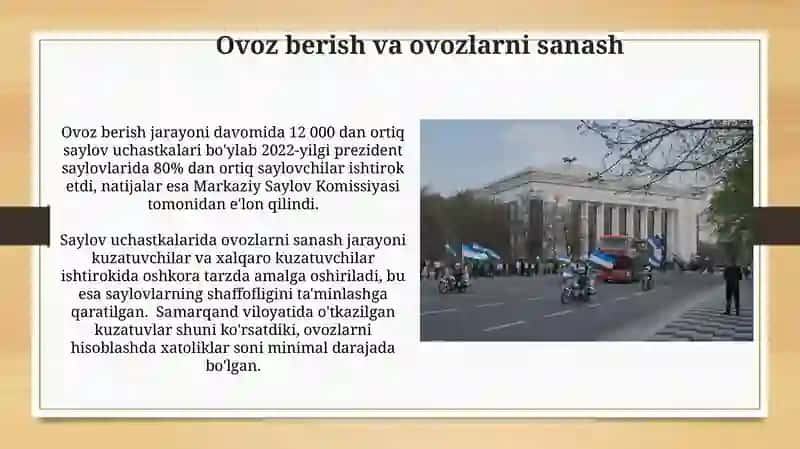 Oʻzbekiston Saylov tizimi tushunchasi 3