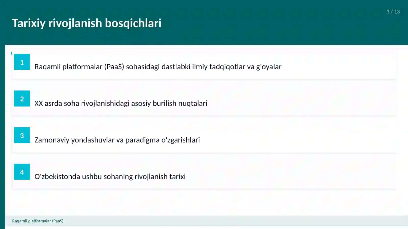 Raqamli platformalar (PaaS) 3