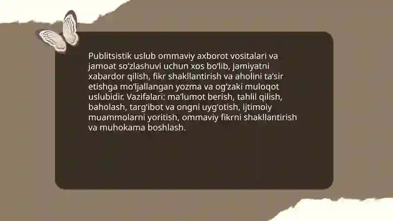 Publitsistik uslub. Ommaviy axborot vositalari tili 3