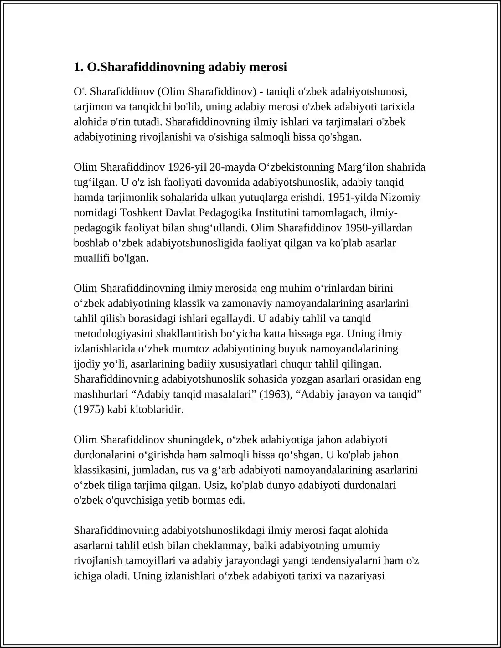 O.SHARAFIDDINOV ASARLARI 3