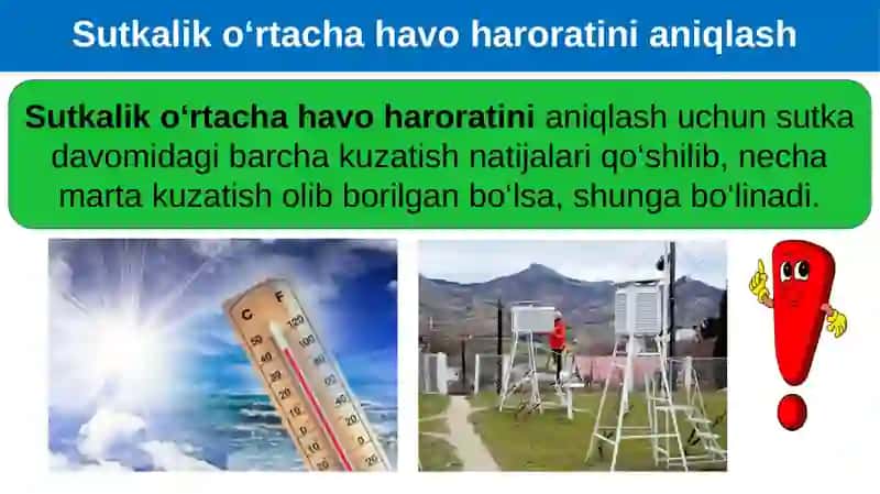 Havoning sutkali ko'rtachaharorati 3