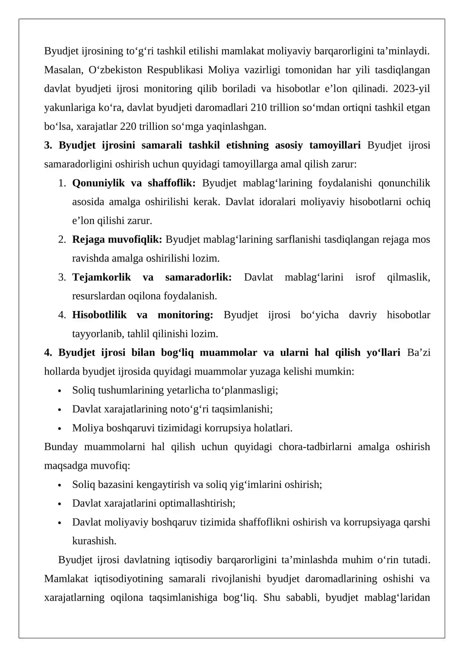 Byudjet ijrosini tashkil etish 3