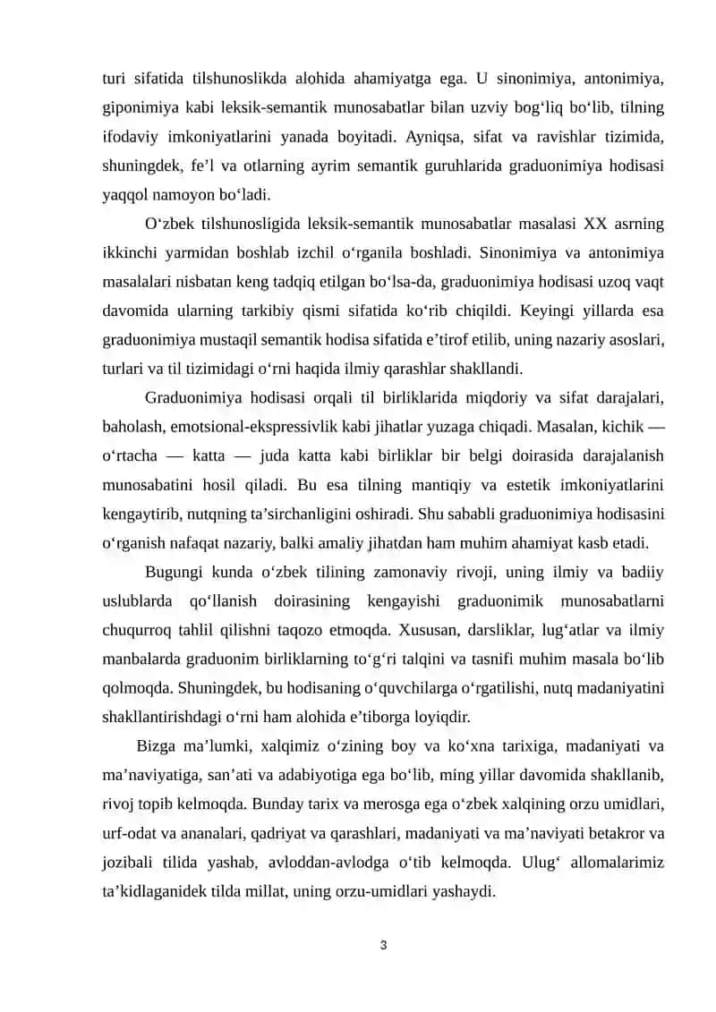 O'zbek tilshunosligida graduonimiya hodisasining o'rganilishi 3
