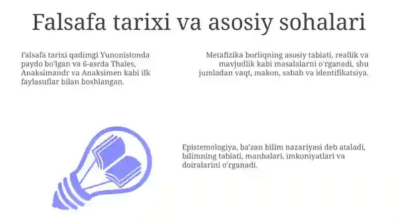 Falsafa tarixi va asosiy sohalari 3