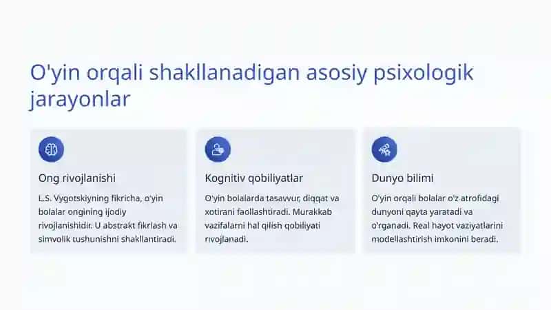 O'yin Faoliyatining Psixologik Ahamiyati 3