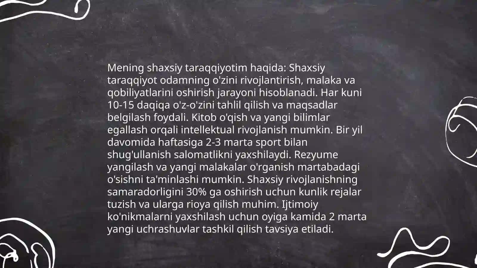 Mening shaxsiy taraqqiyotim 3