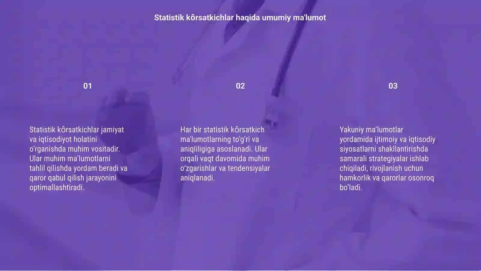 Statistik kôrsatkichlar 3