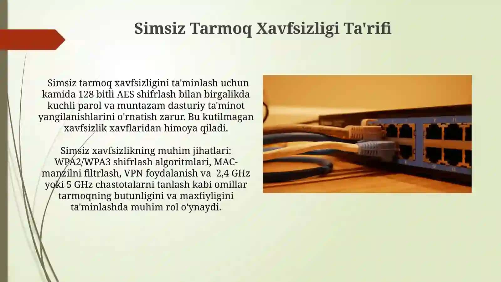 Komp'yuter tizimlarida simsiz tarmoq xavfsizligi 3