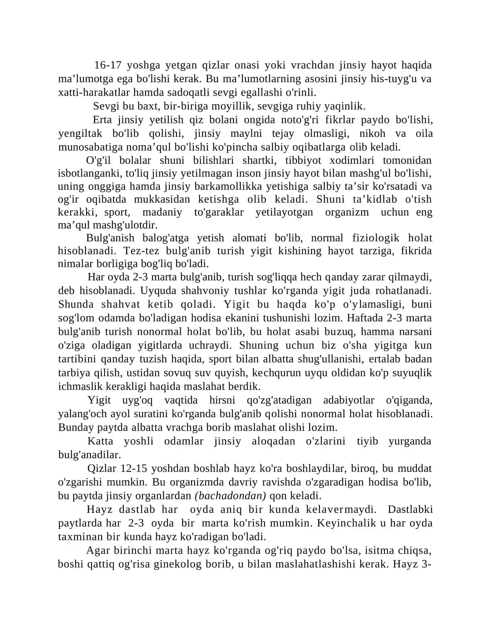 Jinsiy tarbiya 3