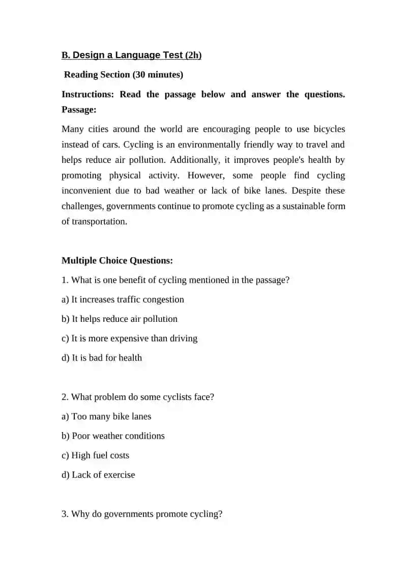 Principles of Language Assessment and Test Design 3