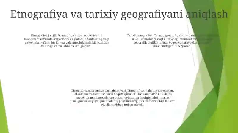 Tarixiy OʻLkashunoslik Va Turizmda Etnografiyaning Ahamiyati 3