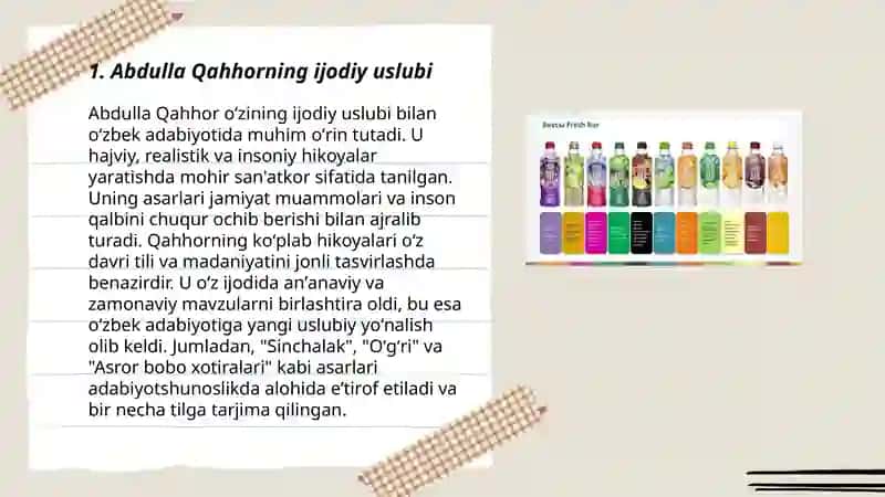 Abdulla Qahhorning ijodiy uslubi 3