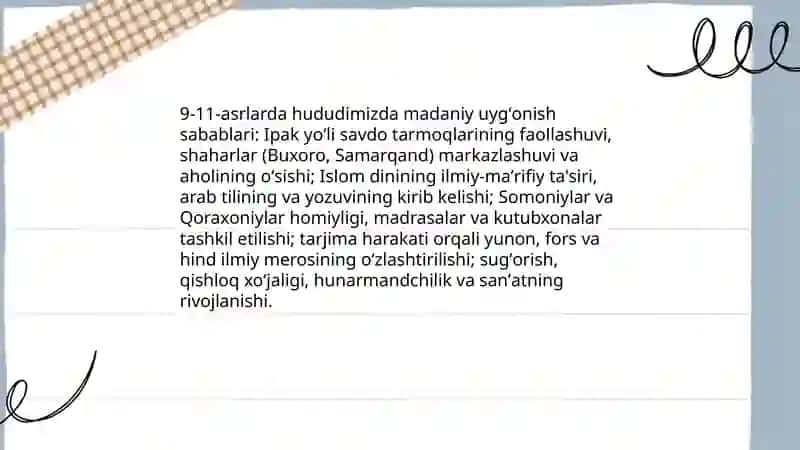 Madaniy uygʻonishning sabab va omillari 3