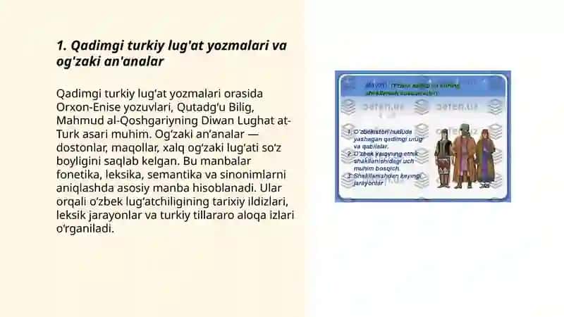 O'zbek lug'atchiligining shakllanish bosqichlari 3