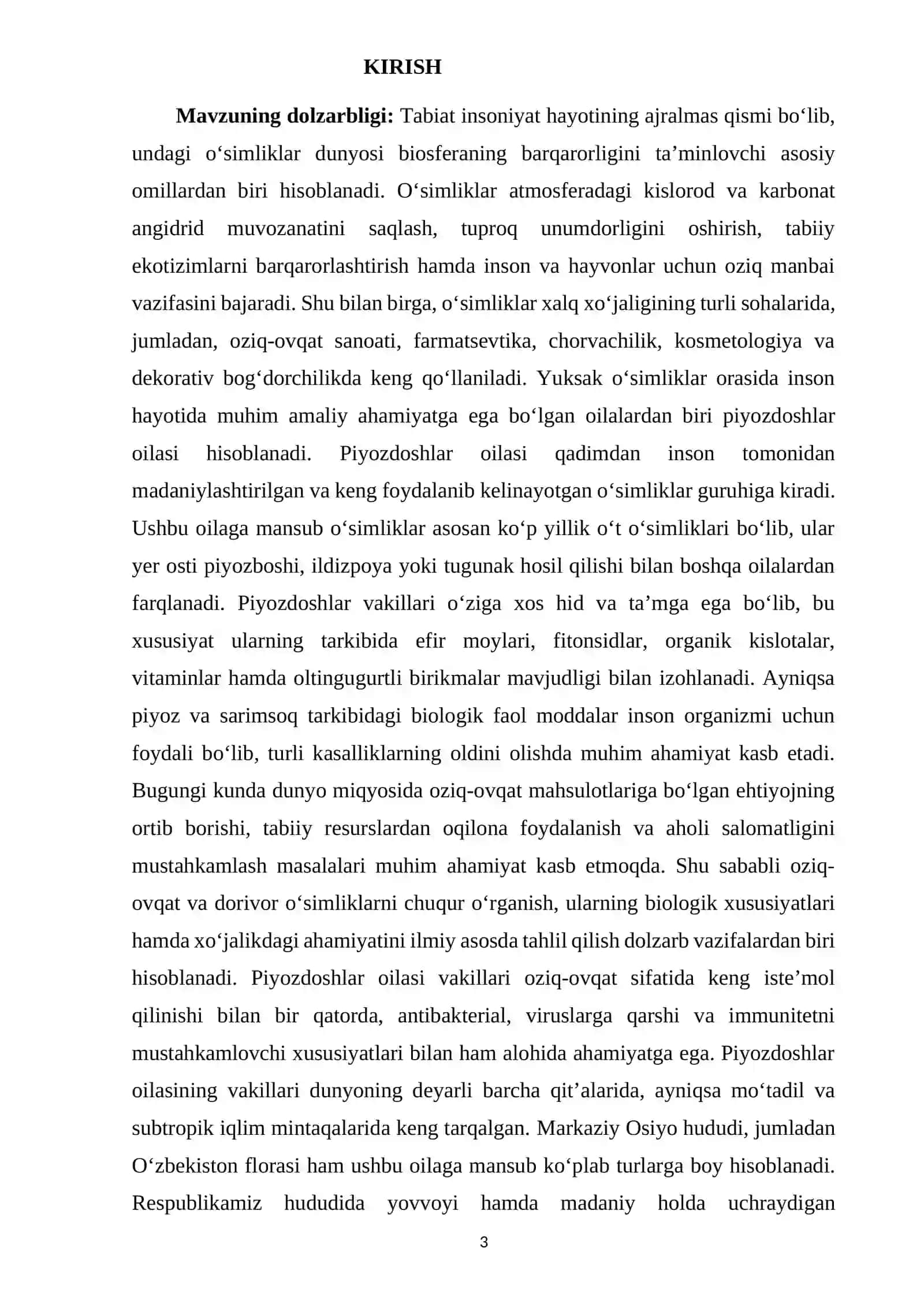 Piyozdoshlar oilasi 3