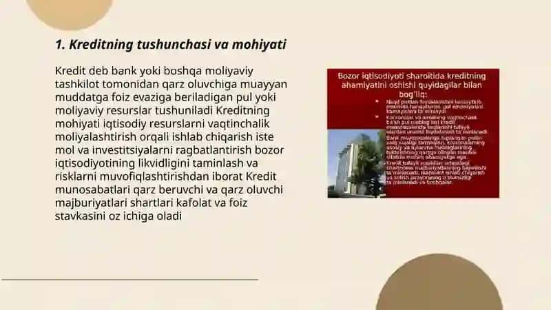 Kreditning mohiyati va turlari 3