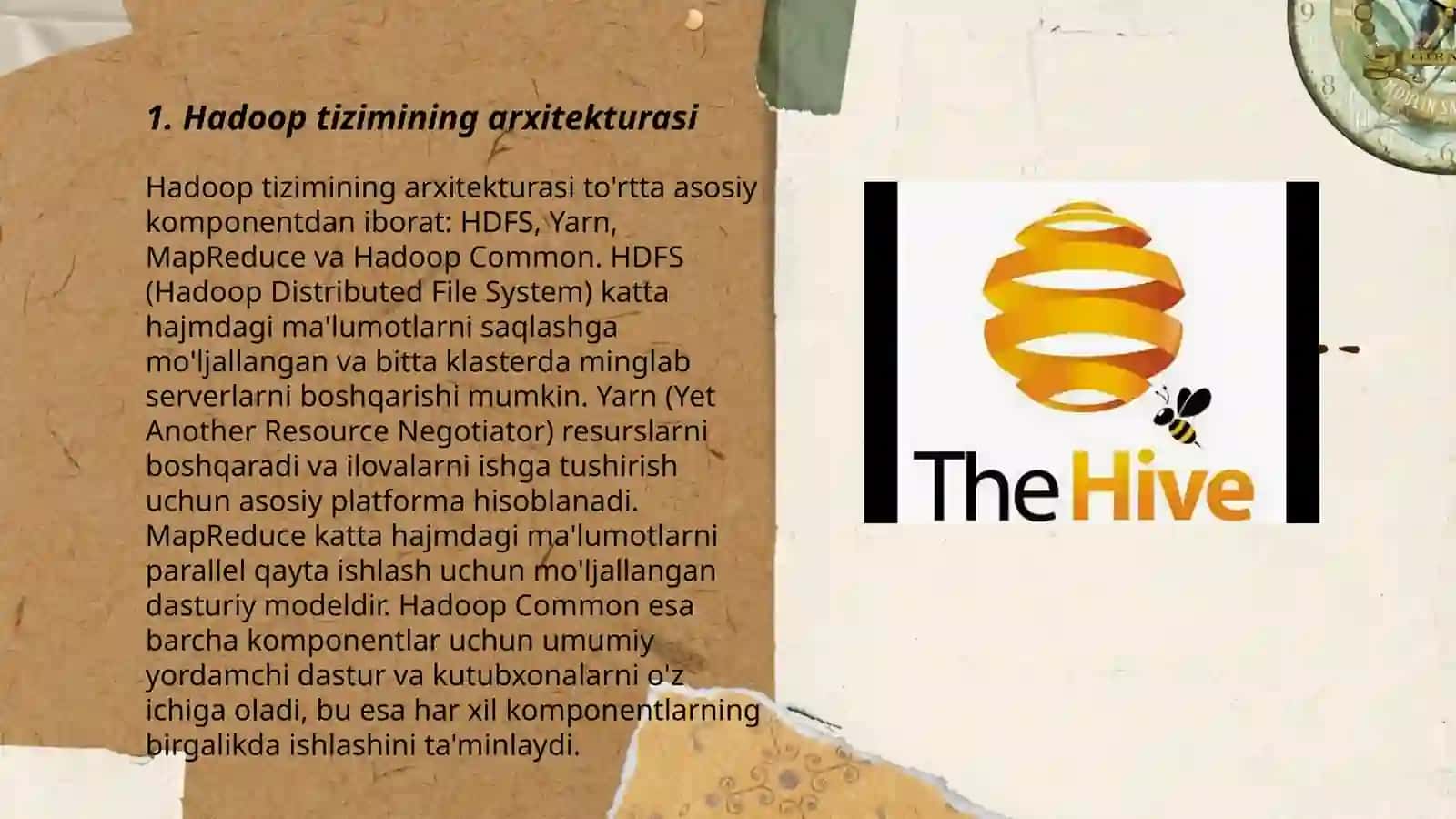 Hadoop tizimi va Hadoop: Hive haqida taqdimot 3