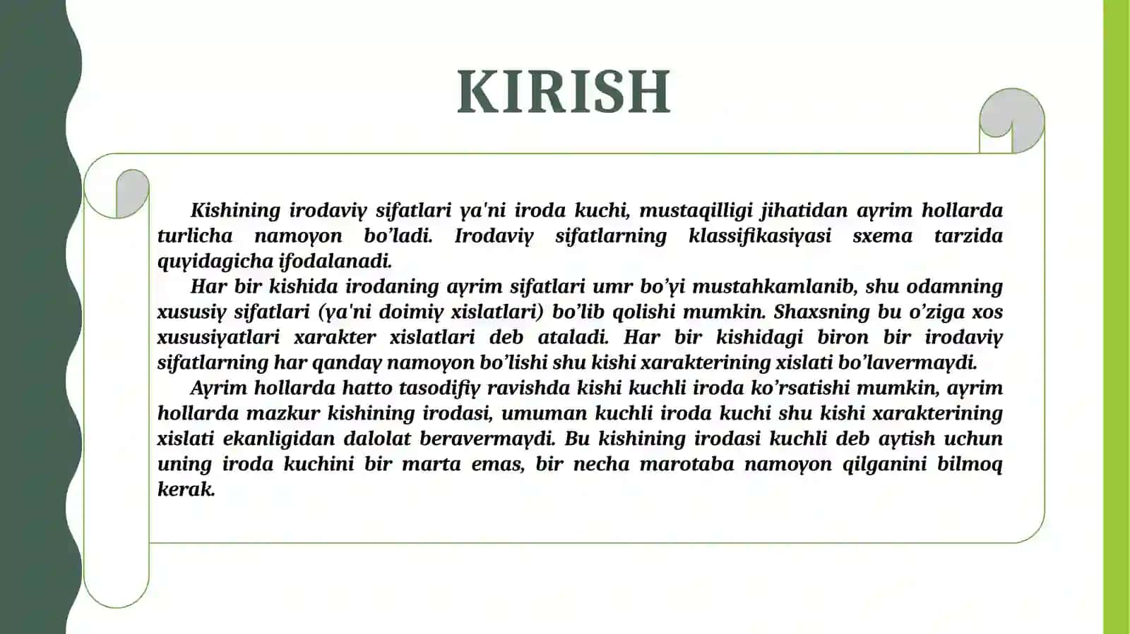 Irodaviy sifatlar va uning turlari tavsifi 3