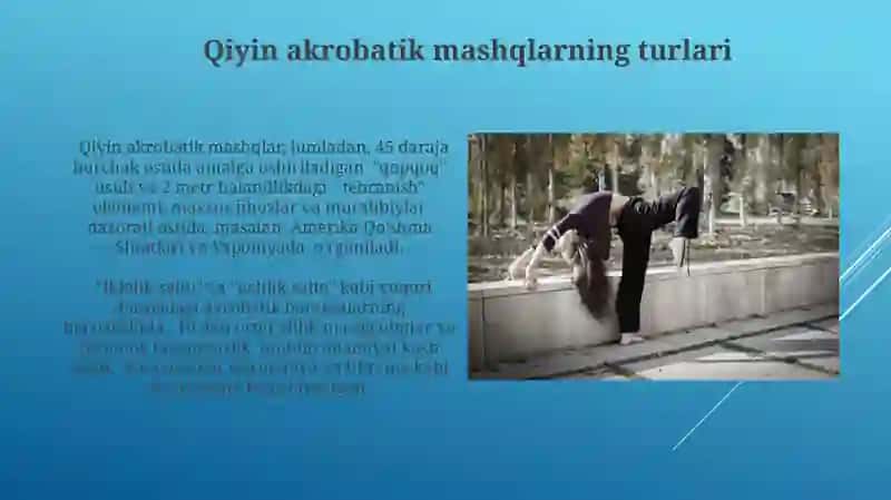 Qiyin akrobatik mashqlar 3