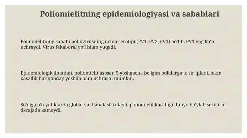 Polimielit epidimiologiyasi va profilaktikasi 3