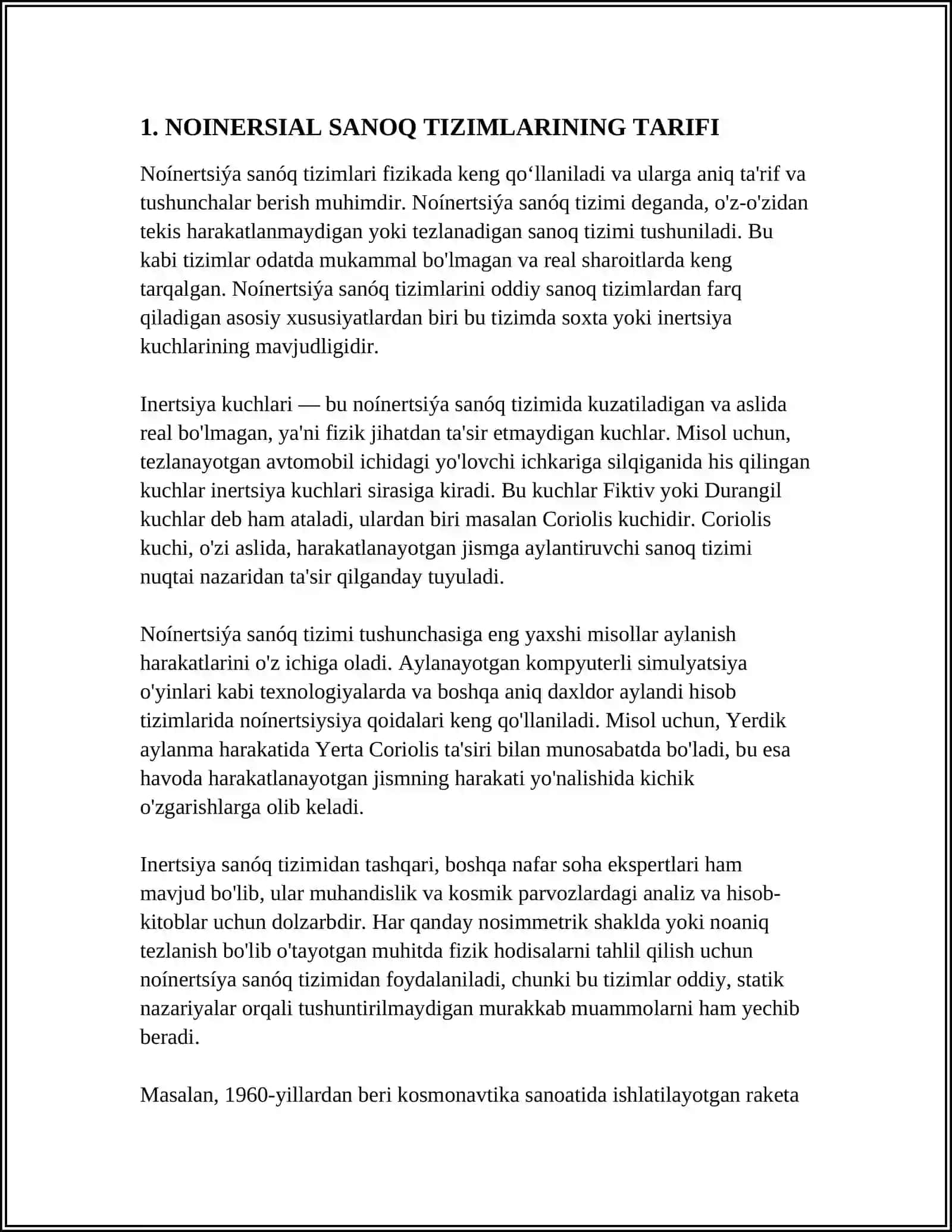 NOINERSIAL SANOQ TIZIMLARIDAGI INERSIYA KUCHLARI 3