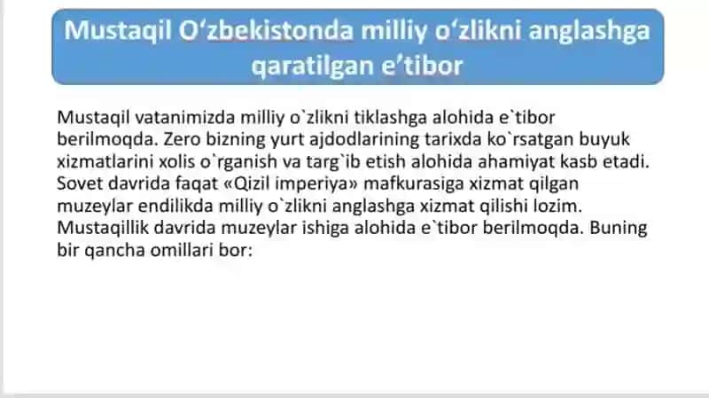 Mustaqillik yillarida Muzeylar 3