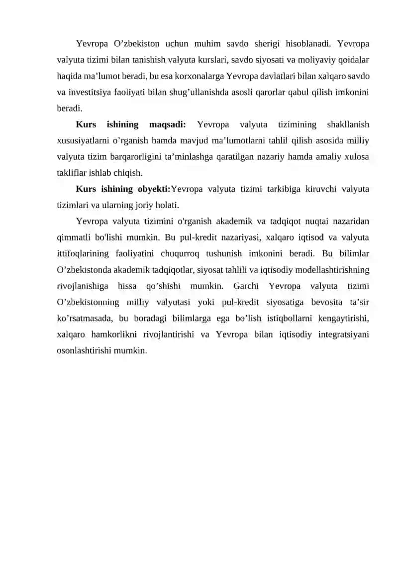 Yevropa valyuta tizimi rivojlanish istiqbollari 3