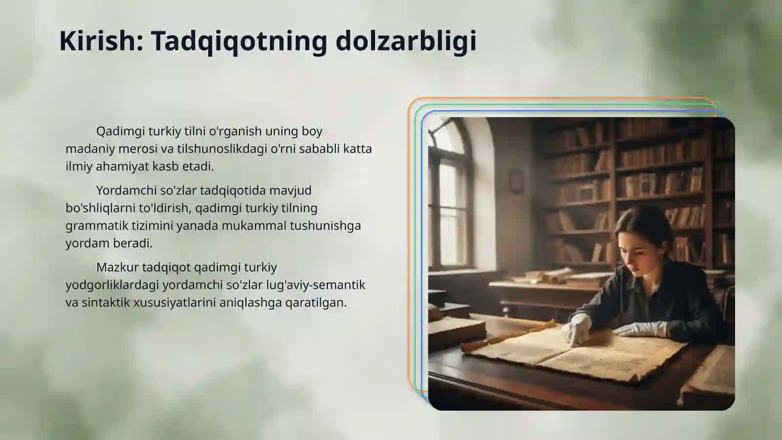 Qadimgi turkiy tilda yordamshi sõzlar. 3
