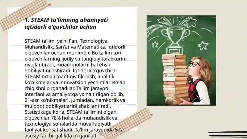 СТЕАМ ta'lim(СТЕАМ education) 3