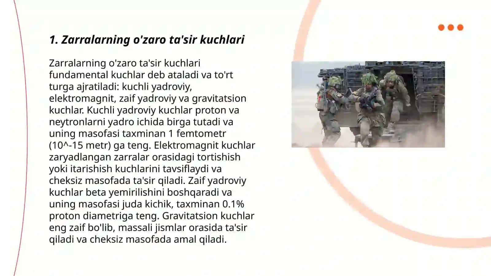 Zarralarning o'zaro ta'sir kuchlari 3