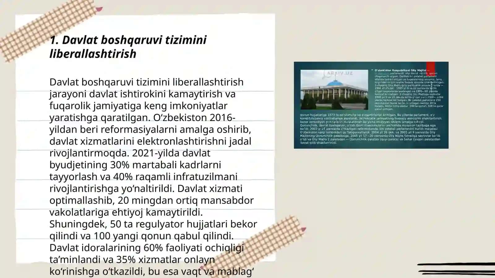Islohotlar Mustaqillik Yillarda 3