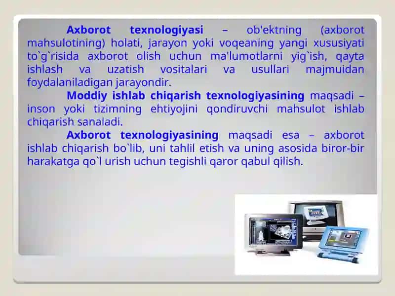 Avtomatlashtirilgan axborot tеxnologiyalari 3