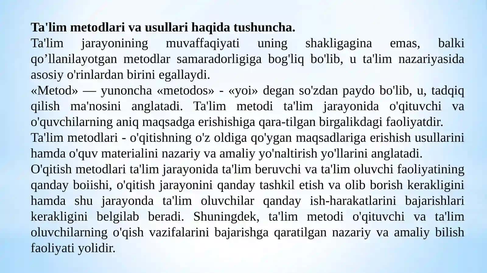 TA'LIMMETODLARI VA VOSITALARI 3