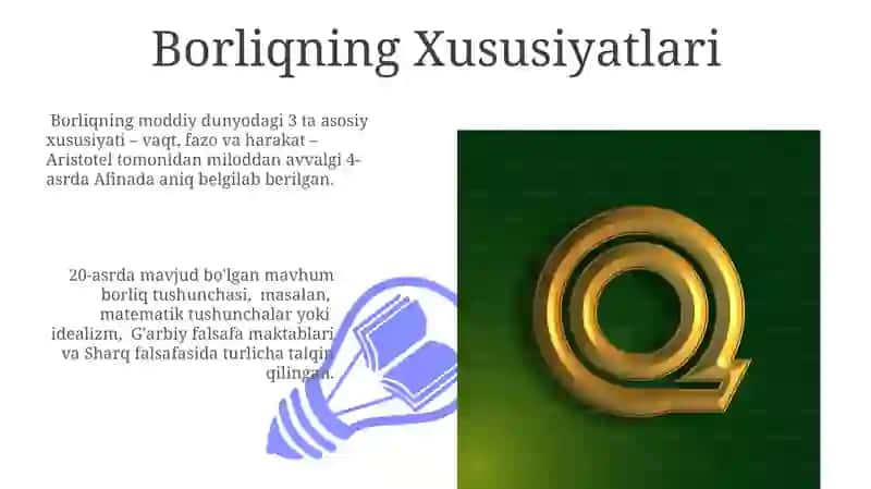 Ontologiya (Borliq falsafasi) 3