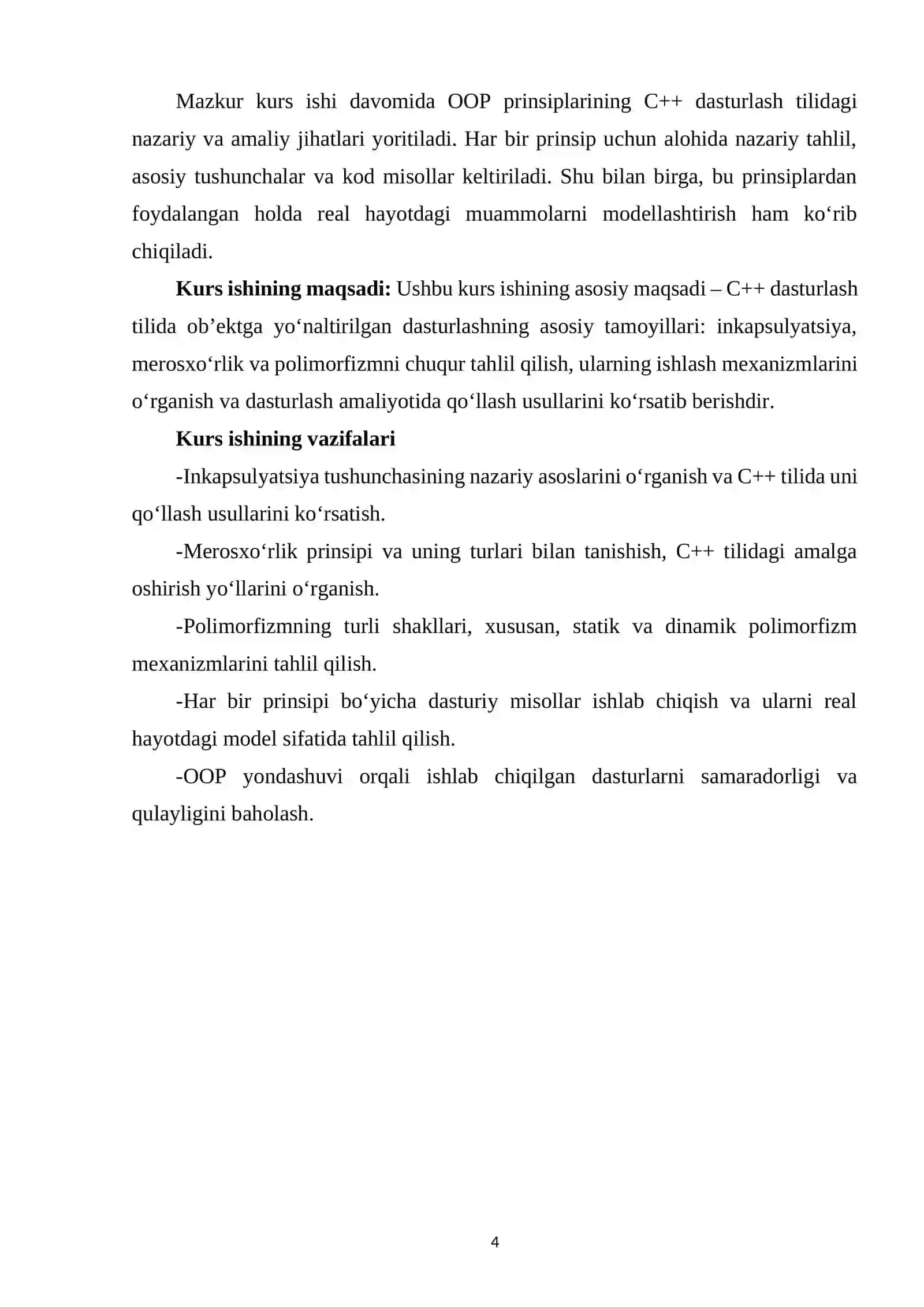 C++DA INKAPSULYARSIYA MEROSXO’RLIK VA POLIMORFIZMLAR HAMDA ULARGA MISOLLAR 3