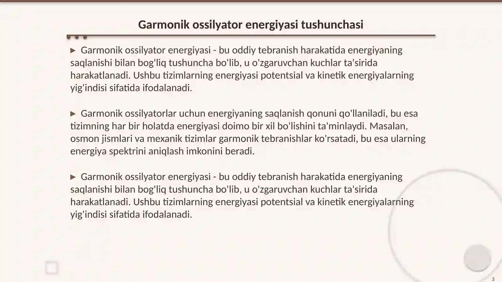 Garmonik ossilyator energiyasi 3