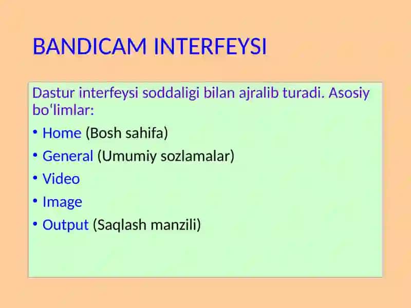 Bandicam dasturi va uning afzalliklari 3