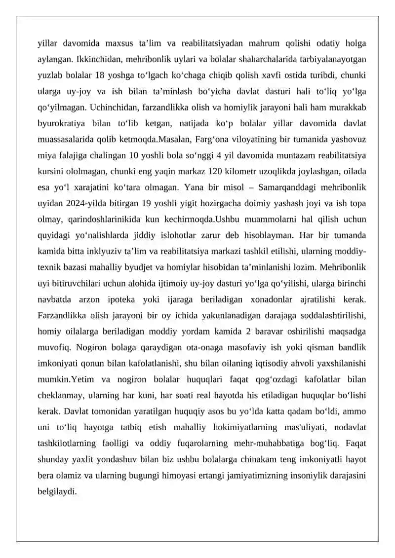 Yetim va nogiron bolalar huquqi 3