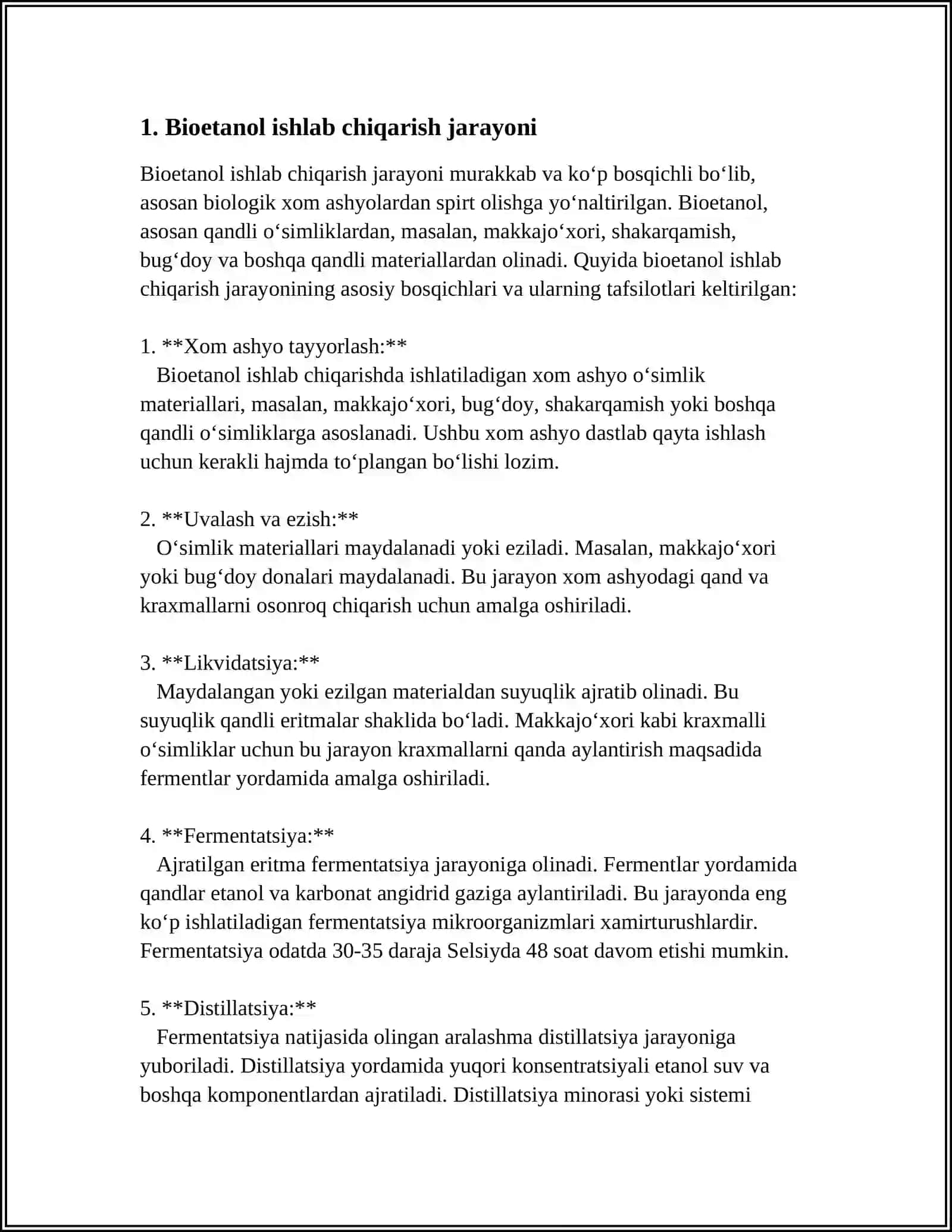 BIOETANOL OLISH TEXNOLOGIYASI 3