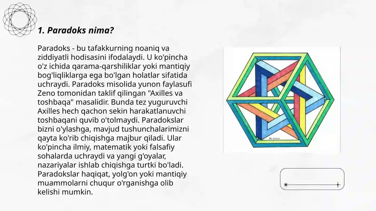 Paradokslar. Paradoksga ta'rif. Hayotiy misollar 3