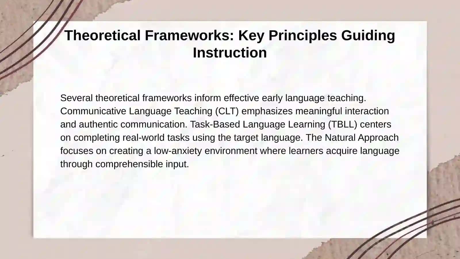 Theoretical Foundations of Early Foreign Language Instruction (Grades 1-4) 3