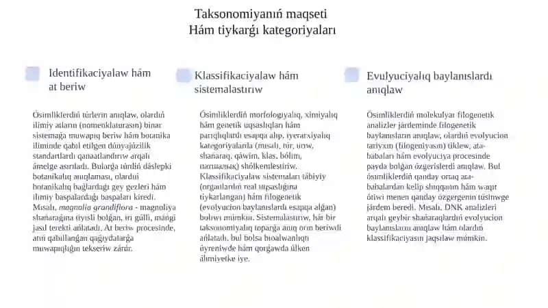 Joqarı ósimliklerdiń Taksonomiyalıq tariyxı 3