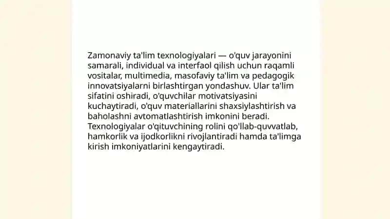 Zamonaviy ta'lim texnologiyalari 3