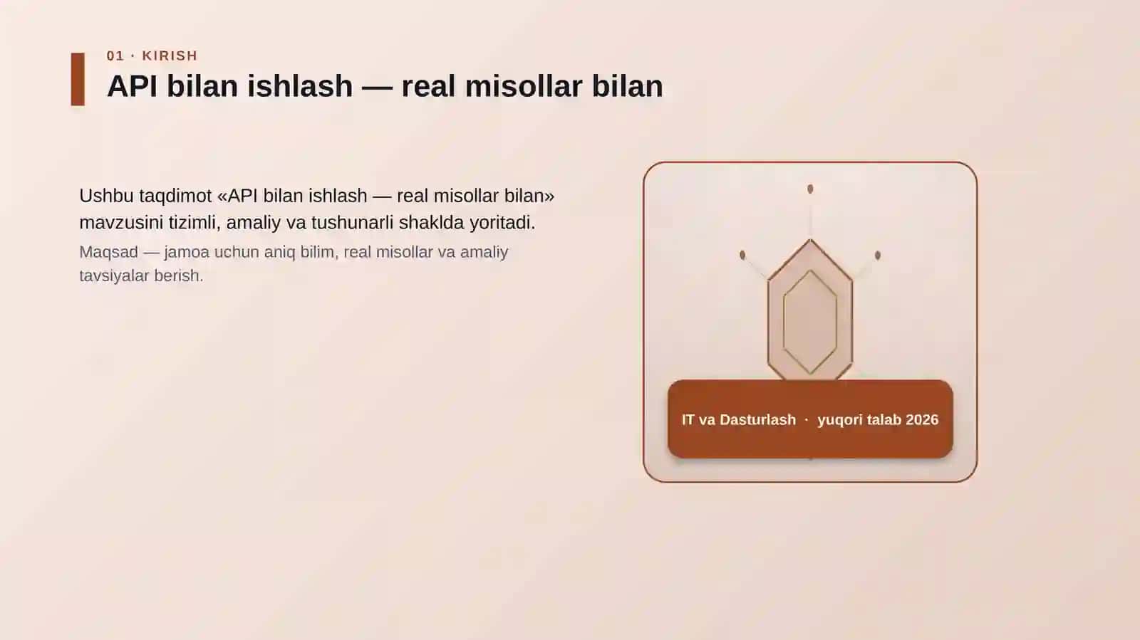 API bilan ishlash — real misollar bilan 3