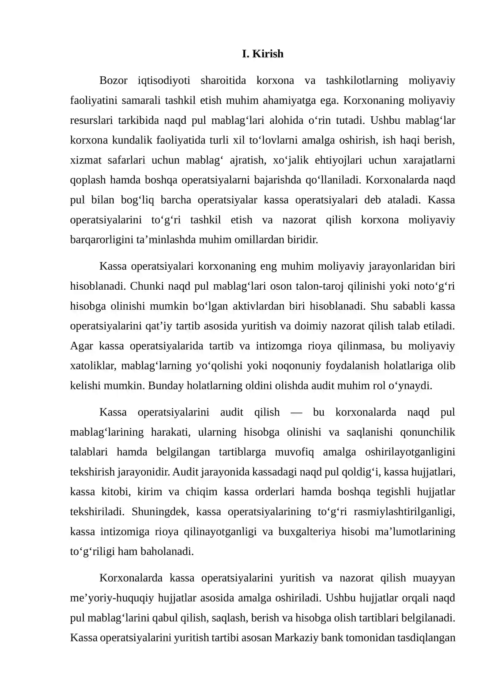 Kassa operatsiyalarini auditi 3
