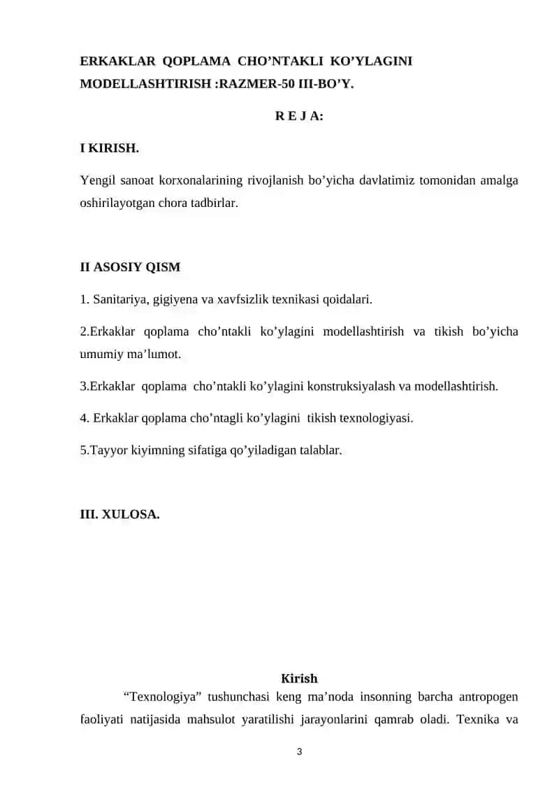 Erkaklar qoplama cho’ntakli ko’ylagini modellashtirish 3