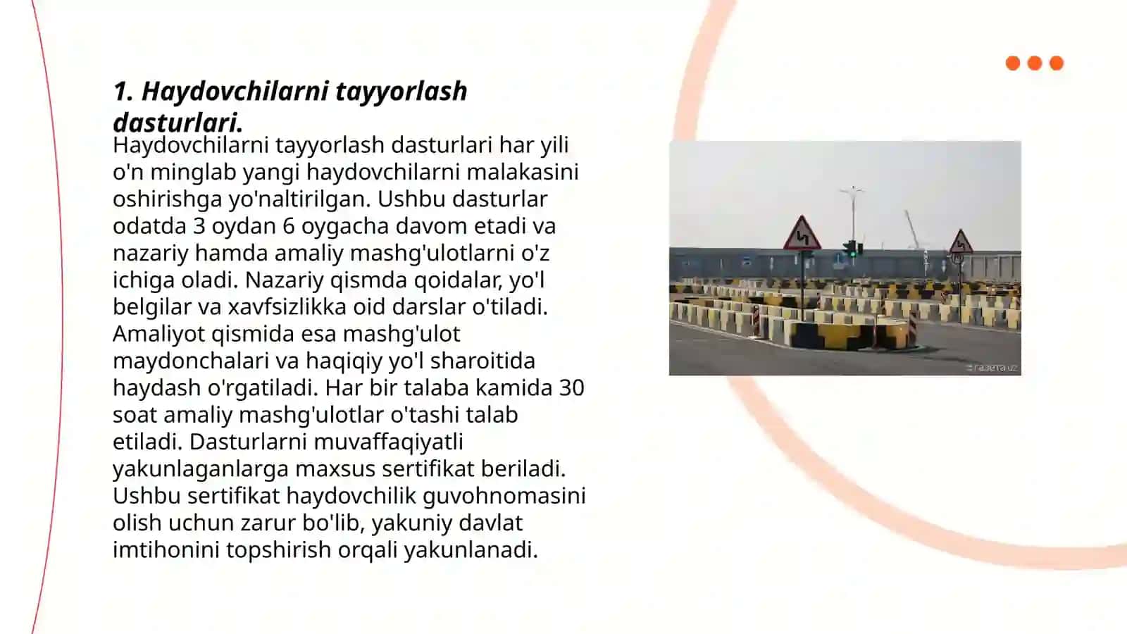 Haydovchilarni tayyorlash dasturlari 3